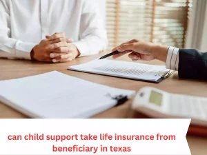 can child support take life insurance from beneficiary in texas